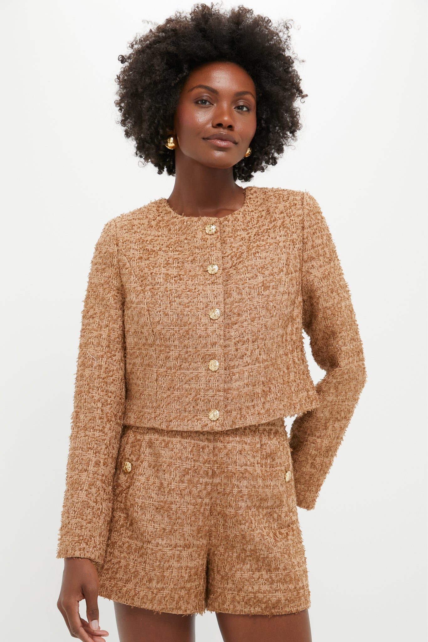 本日限定　S tweed jacket theredthread theredthread S over tweed zip jacket