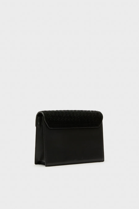 Black Leather Stevie Crossbody
