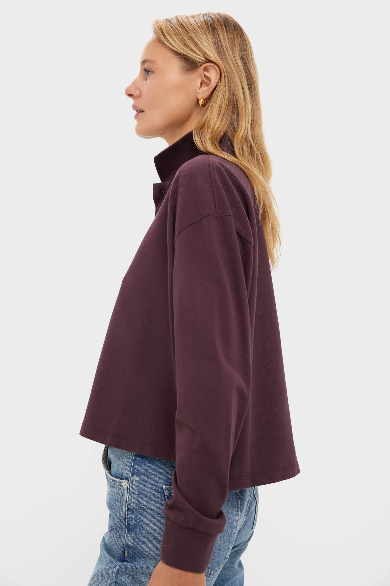 Winetasting Long Sleeve Pique Holmes Boyfriend Polo