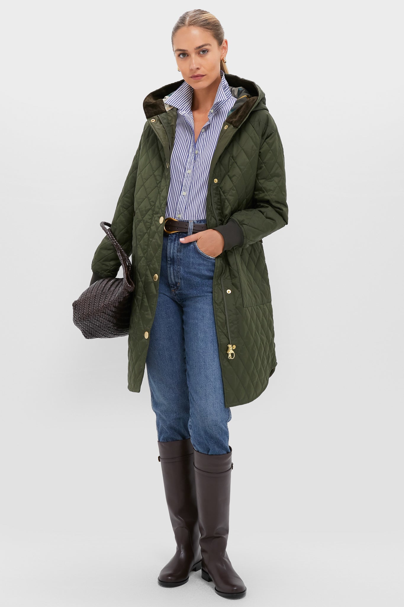 Olive Hilary Quilted Jacket | Barbour