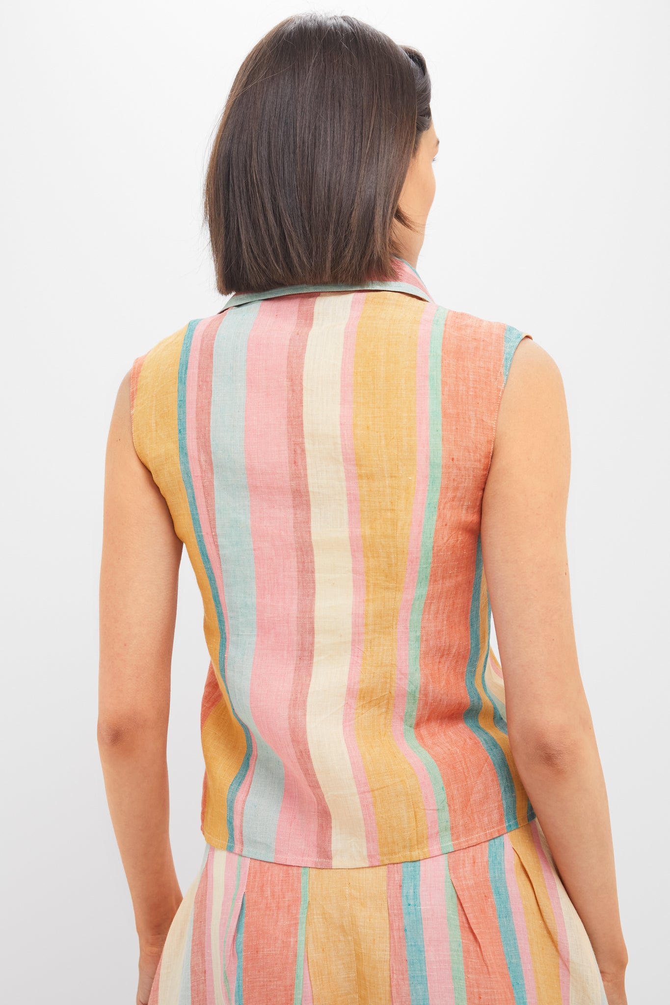 Multi Rainbow Stripes Ylenia Top