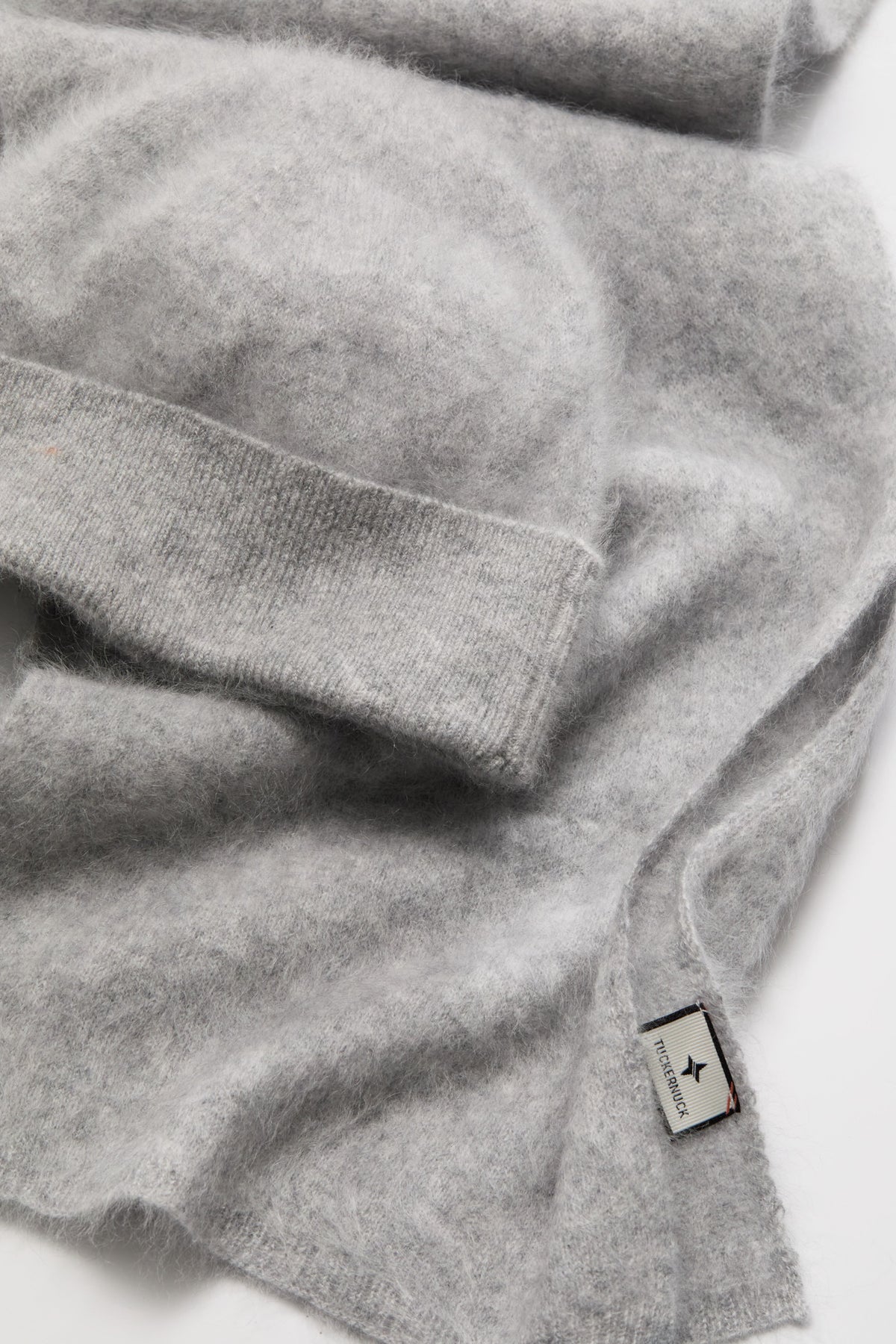 Gray Cashmere Hat and Scarf Set