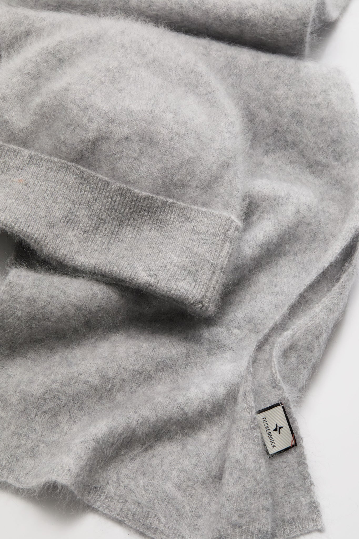 Gray Cashmere Hat and Scarf Set