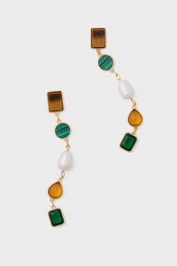 Gemstone Drop Delaney Earrings