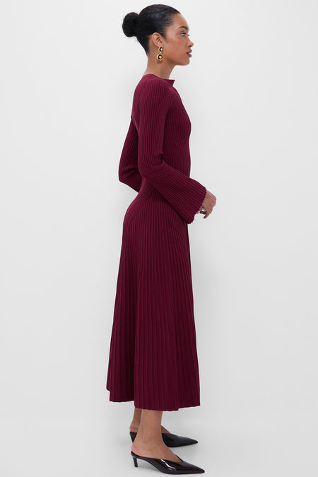 Cranberry Genna Long Sleeve Midi Dress