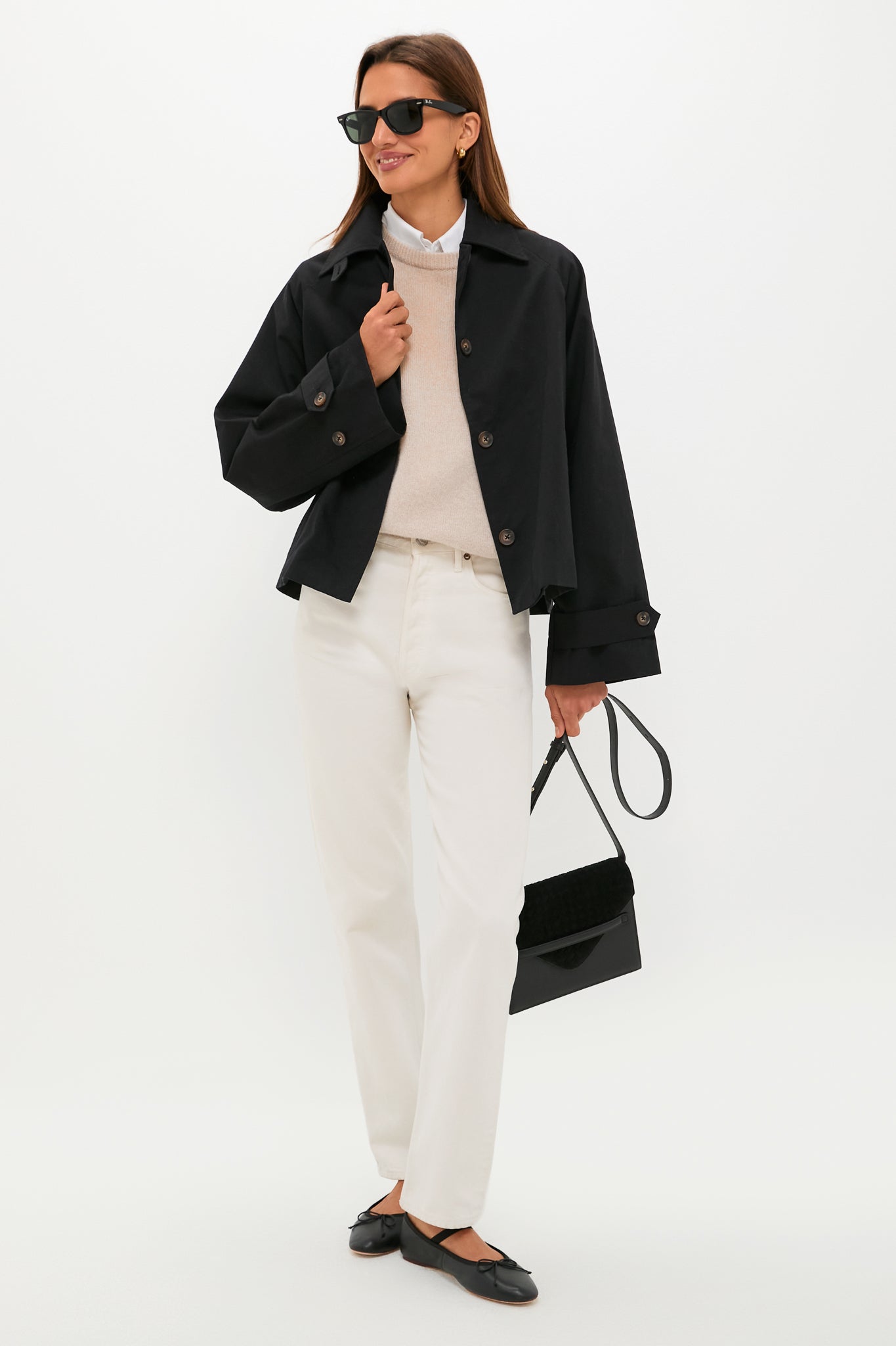 ジャケット・アウター deres 9th collection short coat (noir) Black Drew Short Trench Coat | Tuckernuck