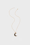 FOREVER Nightfall Onyx Crescent Moon Pendant