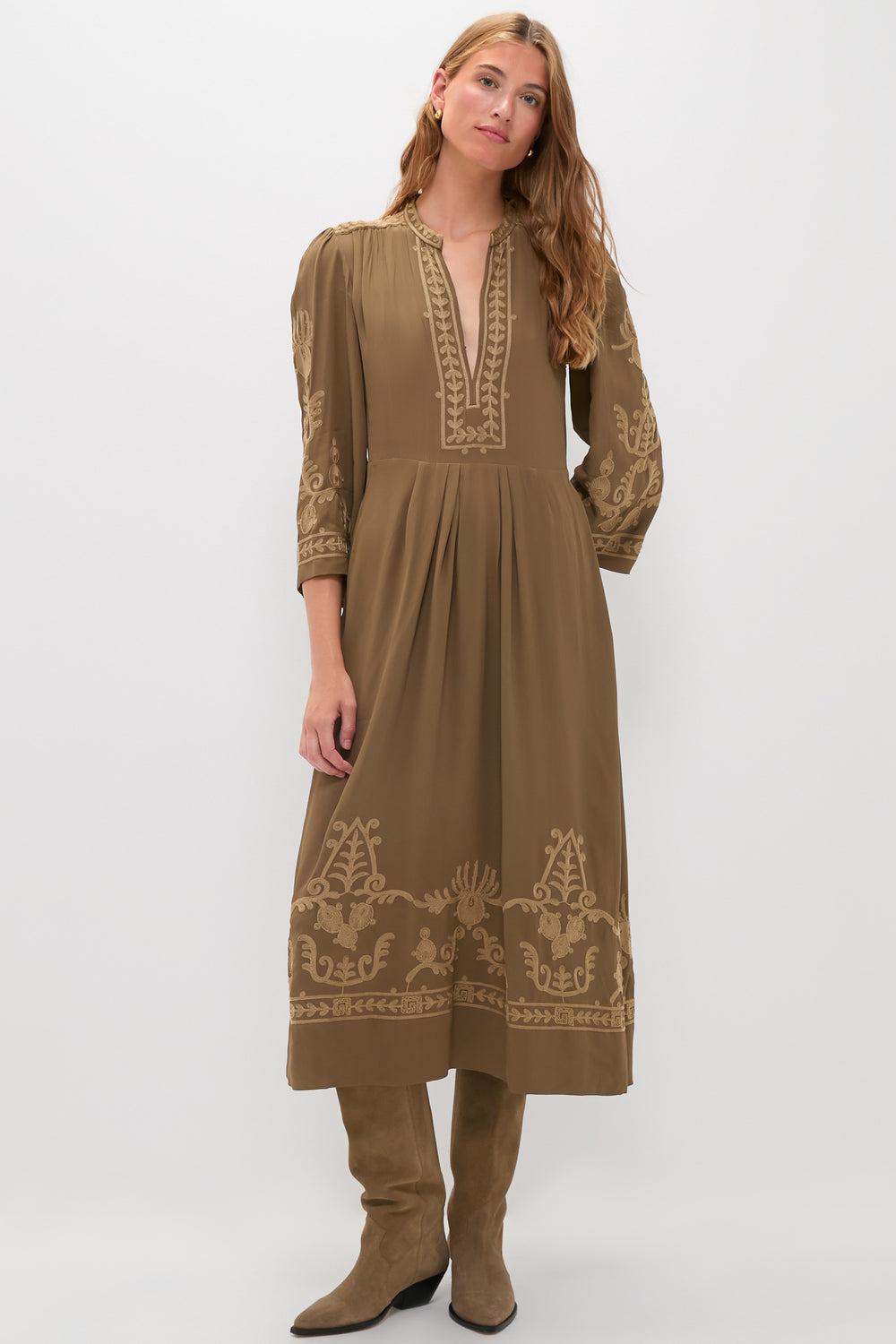 Khaki Feliana Dress | Isabel Marant Etoile Khaki Feliana Dress | Isabel Marant Etoile