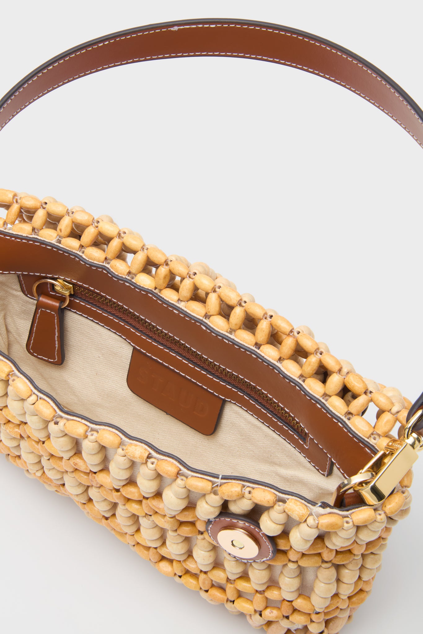 Natural Wood Beads Timmy Shoulder Bag