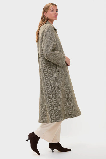 Green Chevron Ugola Coat