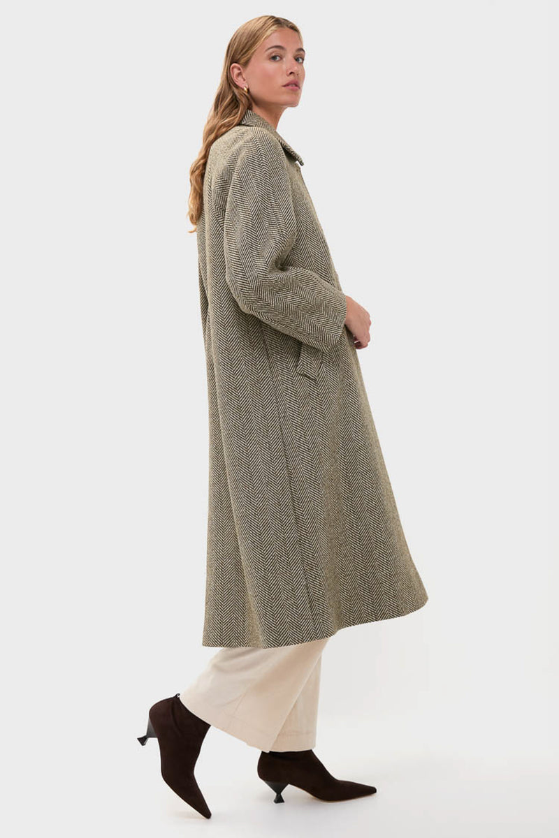 Green Chevron Ugola Coat