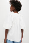White Finley Flutter Sleeve Top