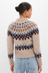 Oatmeal Melange Multi Christina Fairisle Cardigan