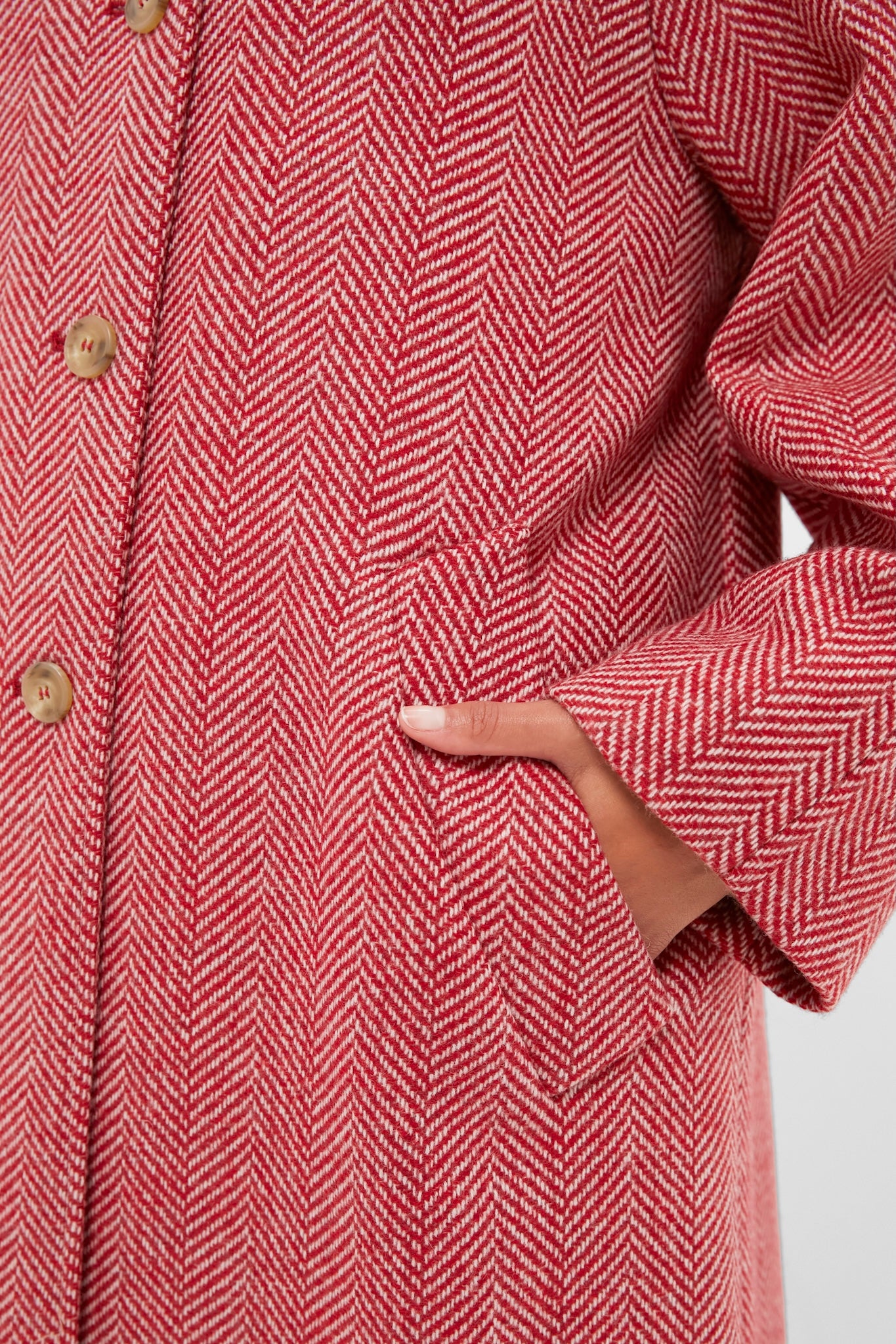 Red Chevron Ugola Coat