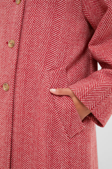 Red Chevron Ugola Coat