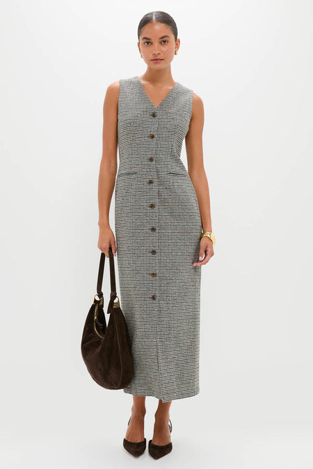 Gun Club Check Form Maxi Dress
