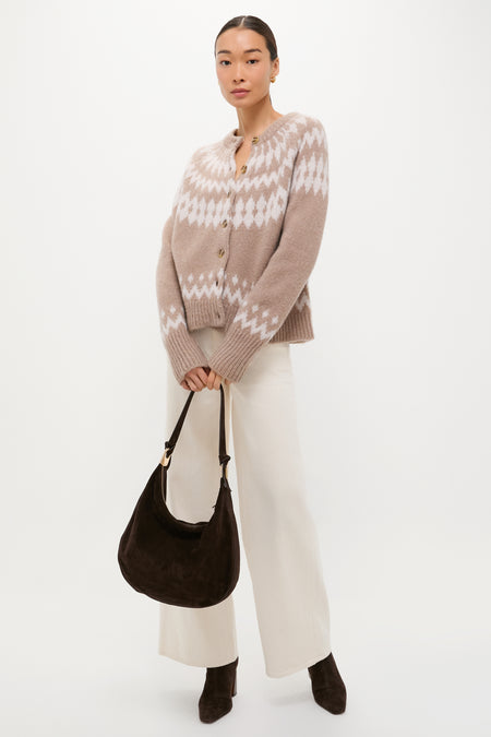 Brown and Gray Marlow Fair Isle Cardigan