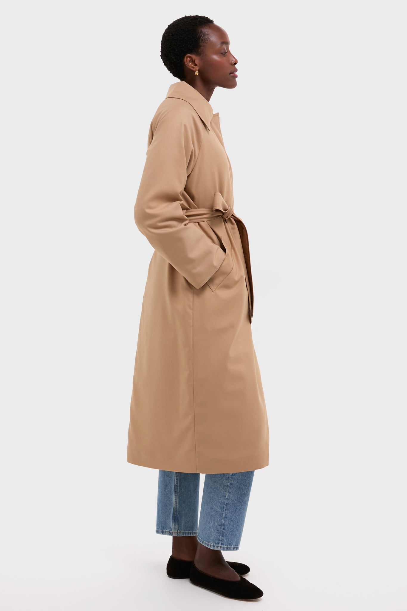 Cammello Fluid Wool and Nylon Ultralight Belted Reversible Trench