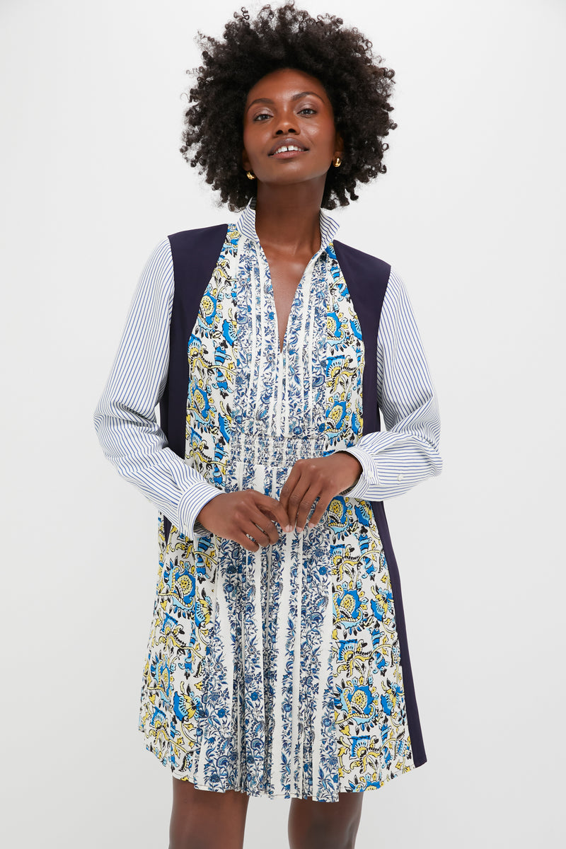 Goldenrod Chintz Stripe Benji Dress