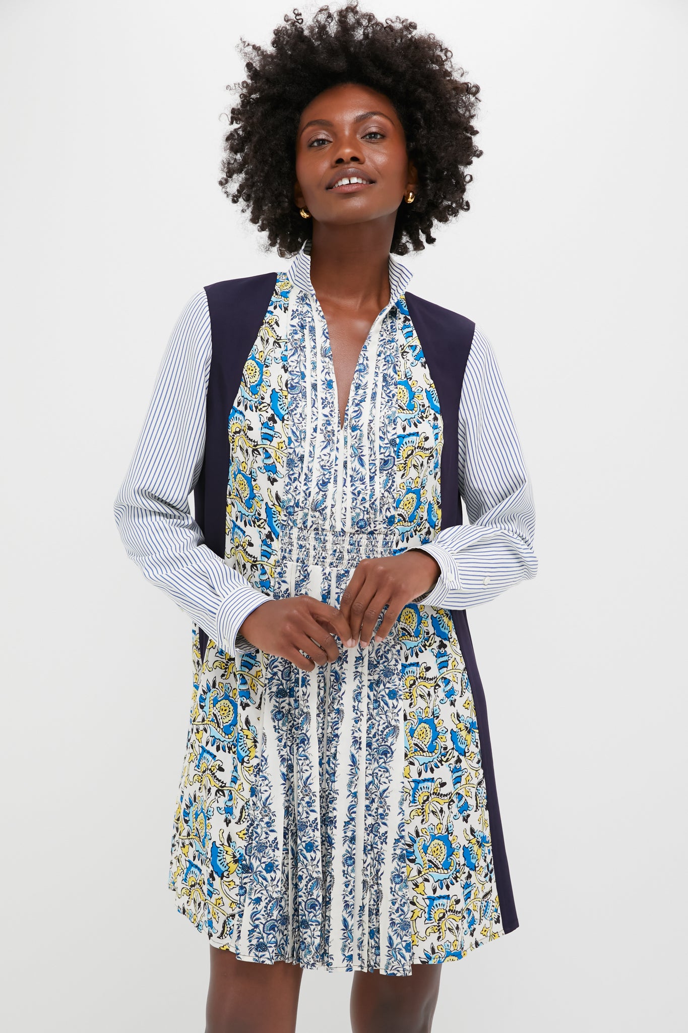 Goldenrod Chintz Stripe Benji Dress | Tuckernuck