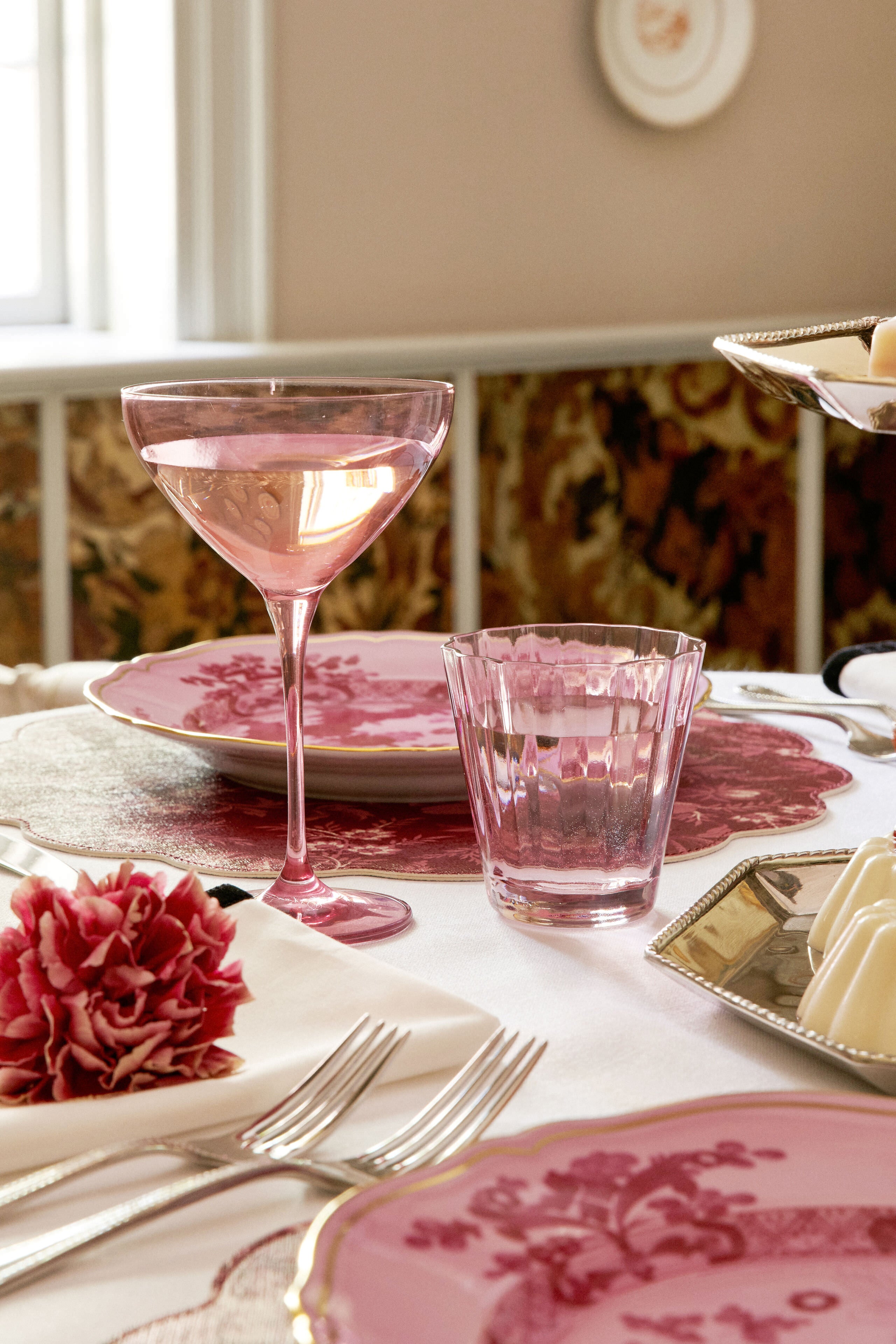 Rose Martini Glass Set of 2