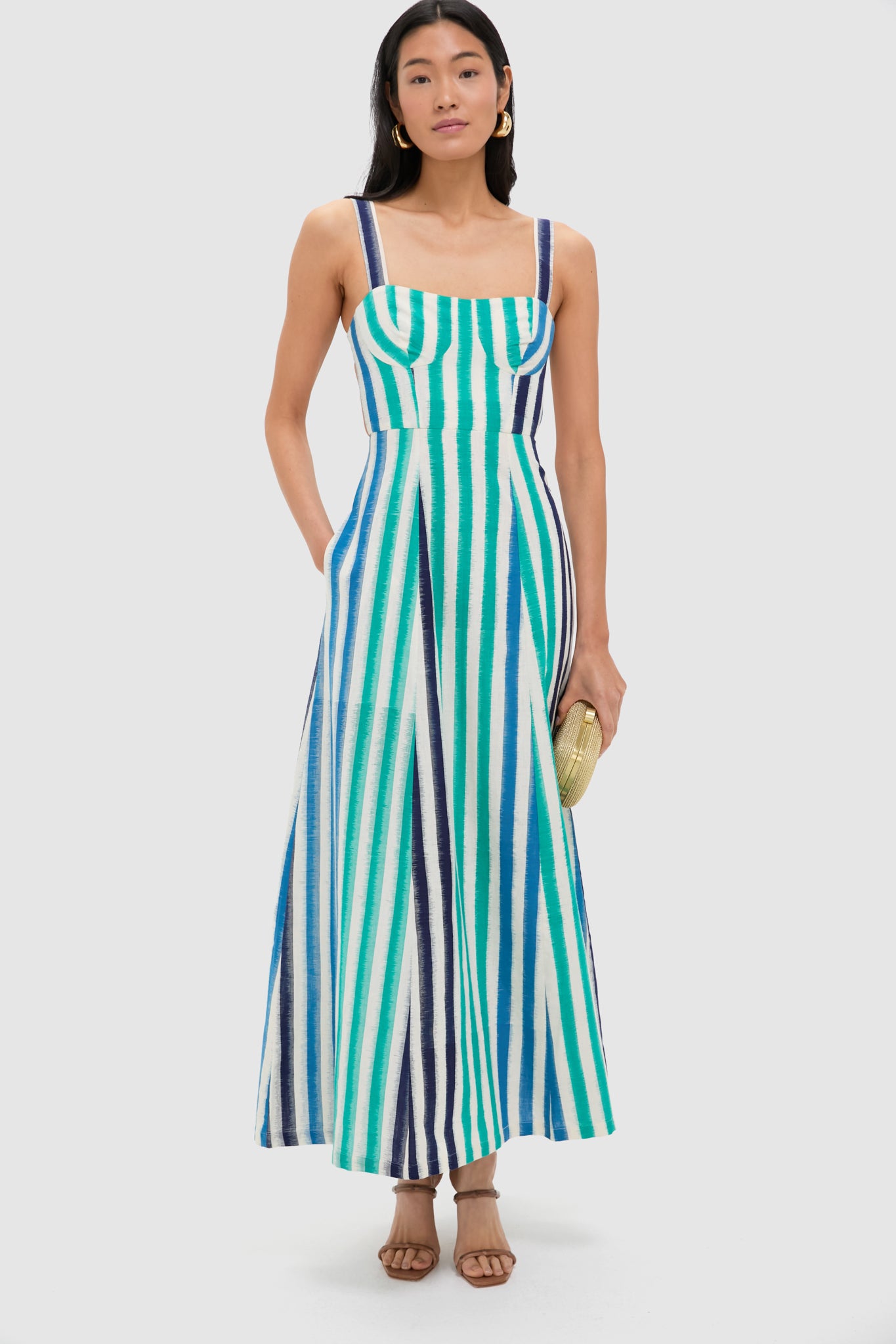 Ocean Ikat Stripes Azzurra Dress | EMPORIO SIRENUSE Ocean Ikat Stripes Azzurra Dress | EMPORIO SIRENUSE