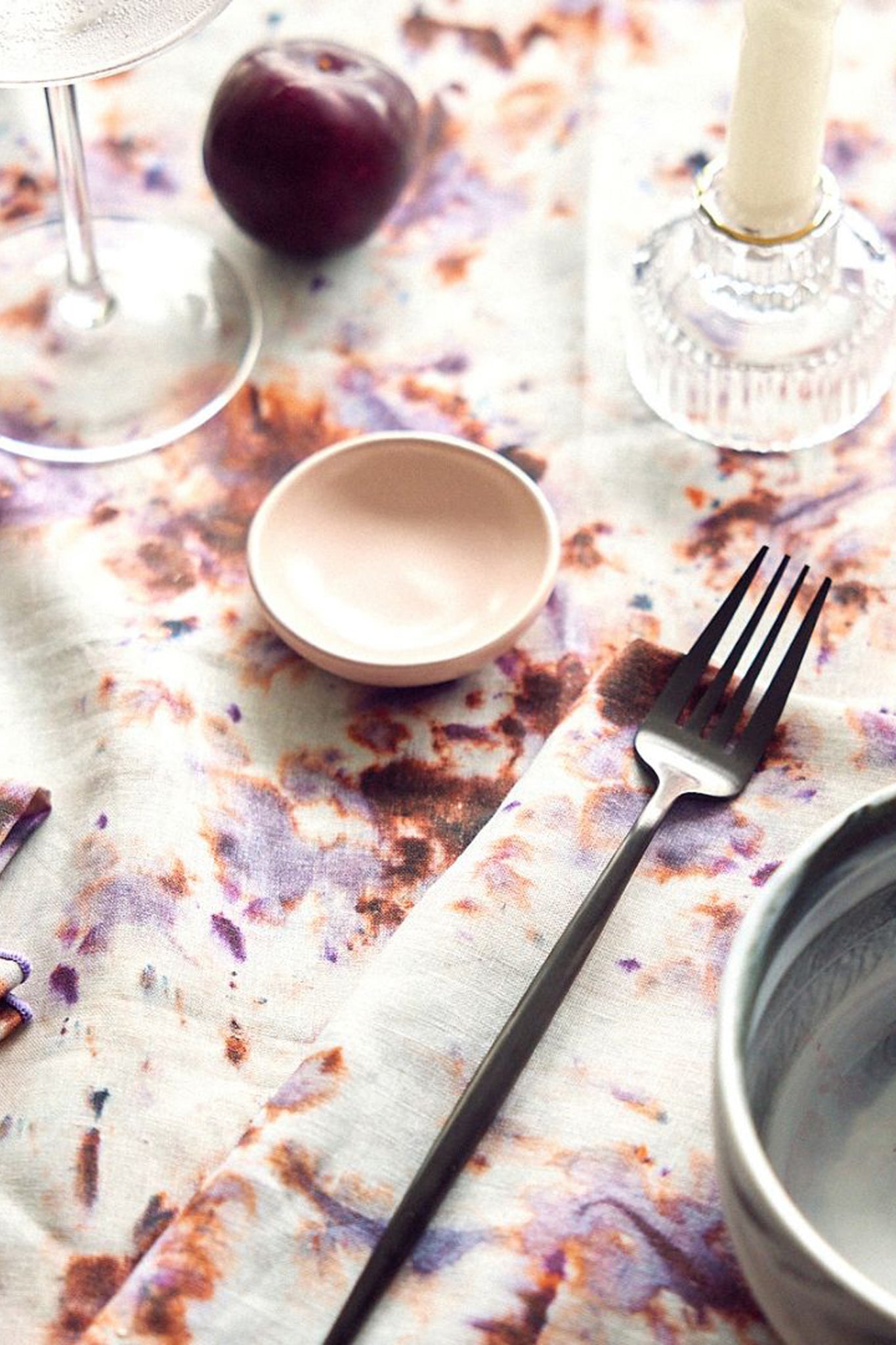 Rose Marble Tablecloth