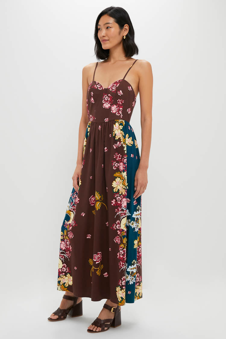 Anna Cate Chocolate Floral Mallory Midi Dress Chocolate Floral / M