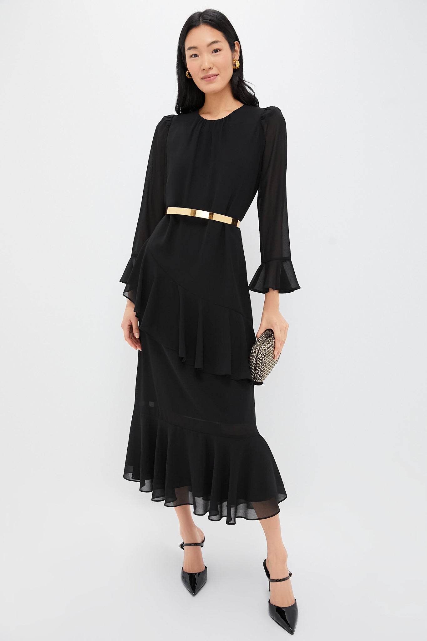 Tuckernuck Black Duchess Satin sold Drop Waist Dress X- Small, Black