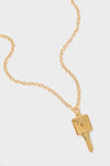 Gold Compass Key 18" Necklace