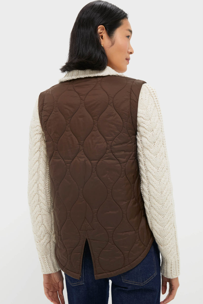 Mocha and Heathered Sand Patra Mixed Media Jacket