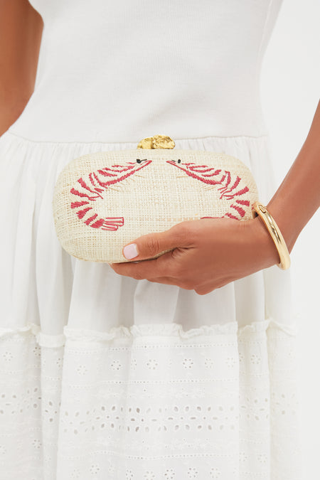 Natural and Red Shrimps Minaudiere