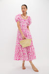 Pink Anaplois Percy Midi Dress