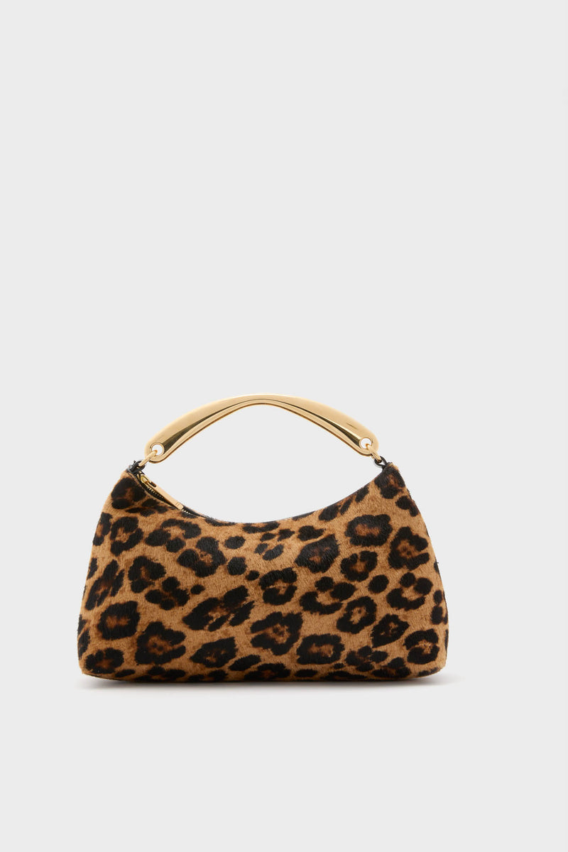 Leopard Metal Handle Rhea Bag
