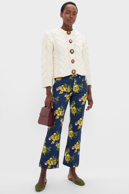 Solid White Portrait Cardigan