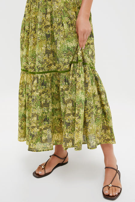 Green Tiger Percy Midi Dress