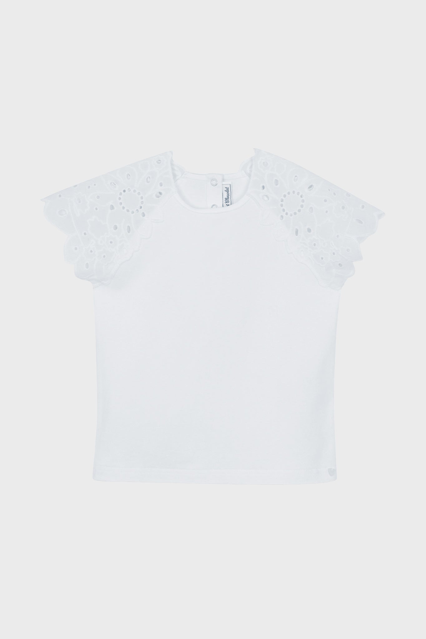 White Eyelet Sleeve Blouse