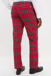 Royal Stewart Tartan Stretch Twill Harbor Pants in classic plaid, showcasing effortless style with belt loops, back welt pockets, and a high-end, fun coastal vibe.
