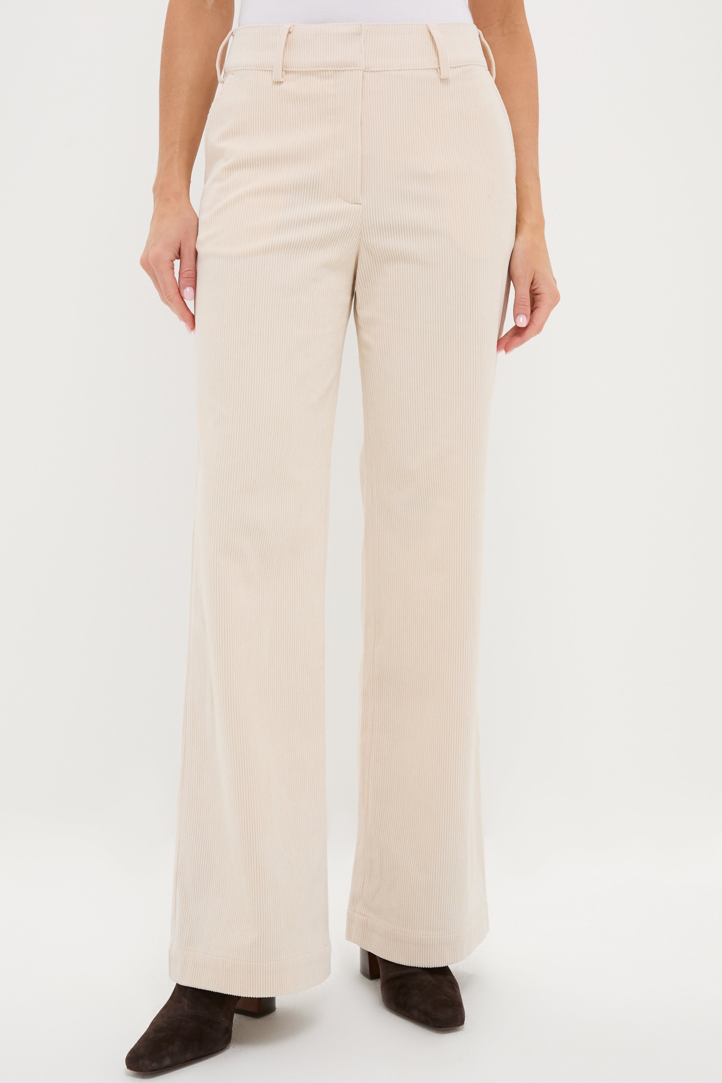 Cream Wide Wale Corduroy Hunter Pants