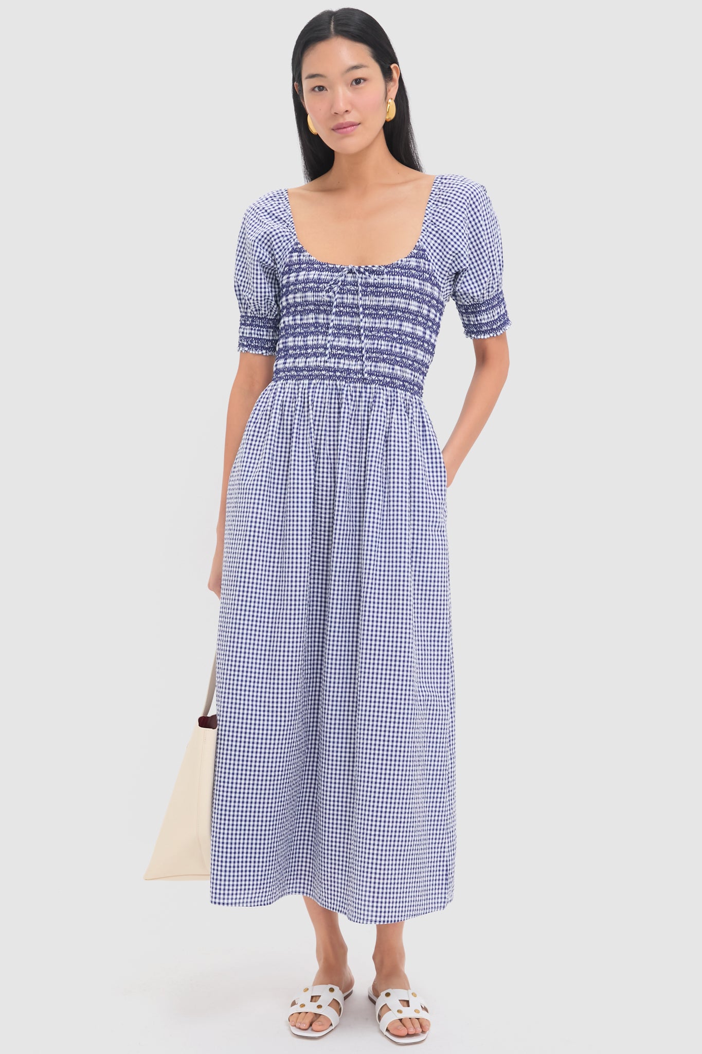 Navy Gingham Madeline Nap Dress