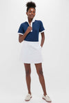 Navy and White Performance Jersey Zoe Polo