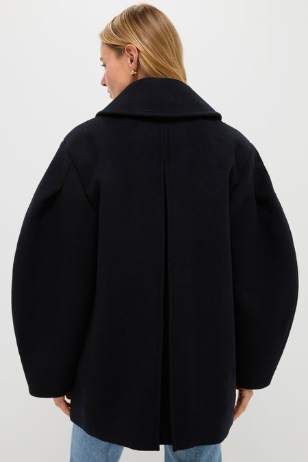 Sky Captain Peacoat Wool Midi Coat