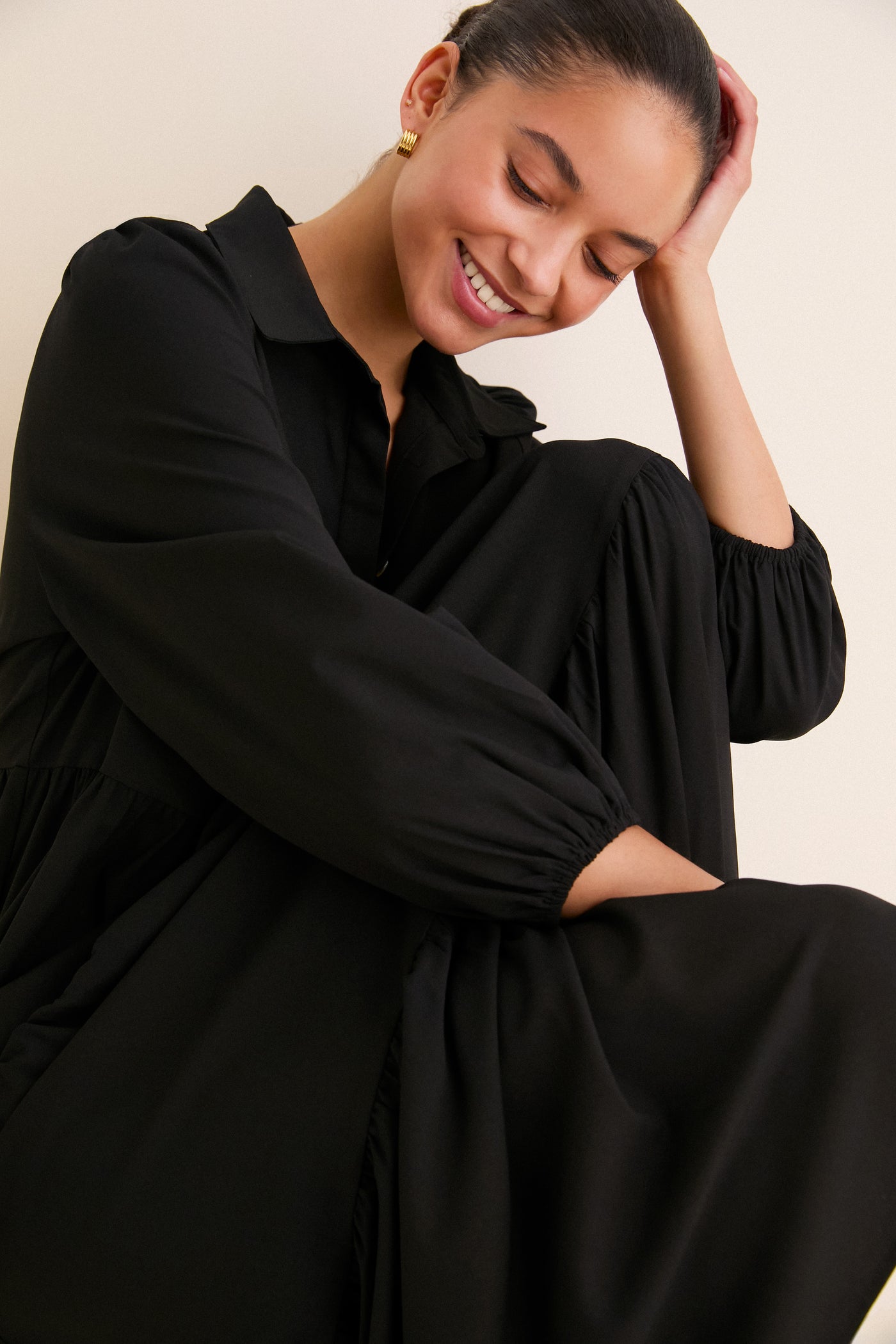 Black Crepe Mabel Maxi Dress | Pomander Place Black Crepe Mabel Maxi Dress | Pomander Place