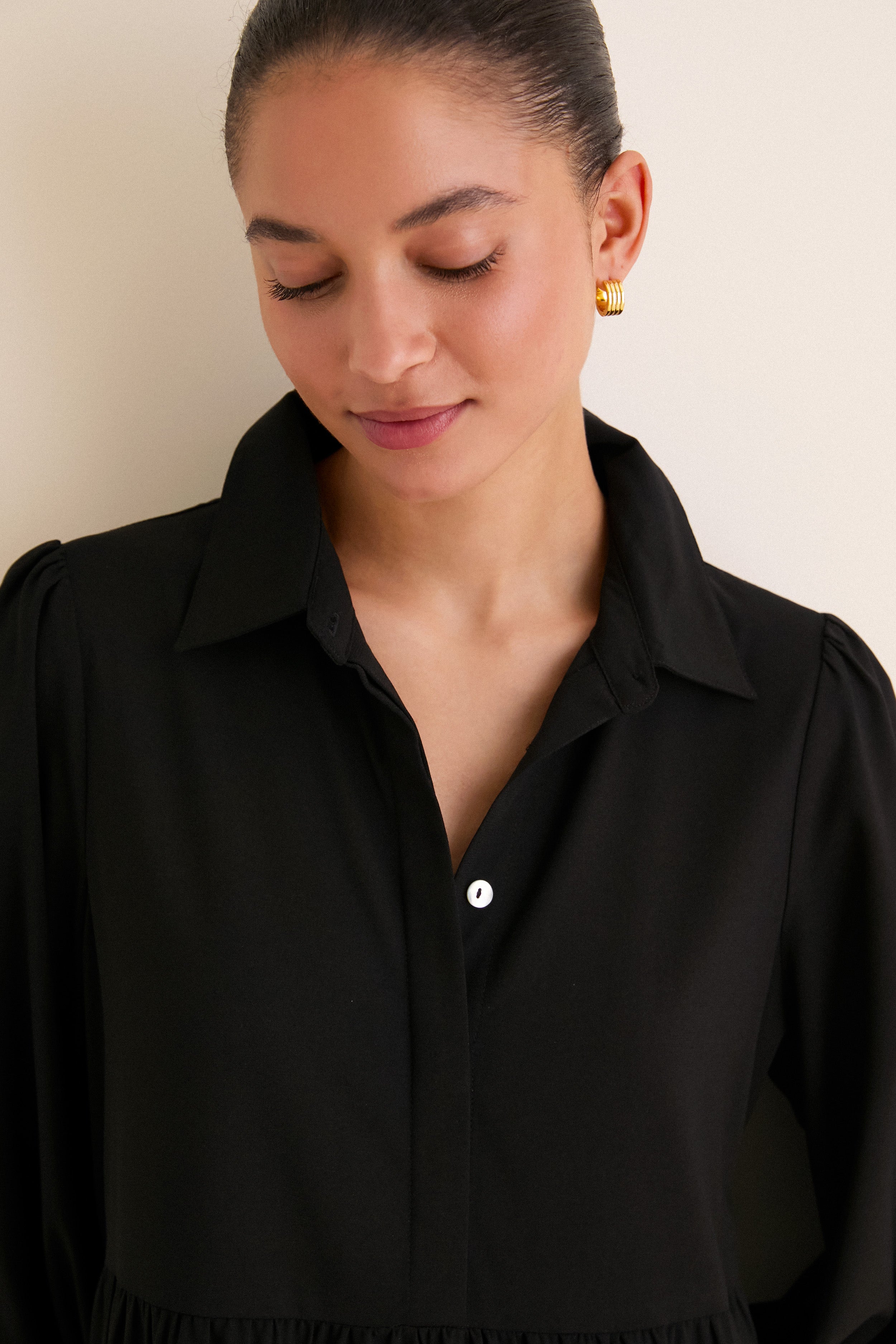 Black Crepe Mabel Maxi Dress | Pomander Place