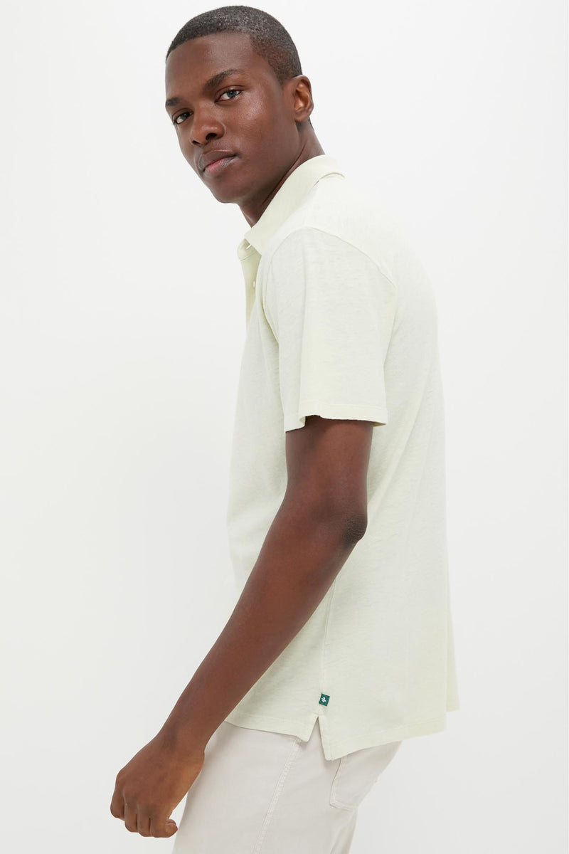 Sea Moss Drift Linen Polo