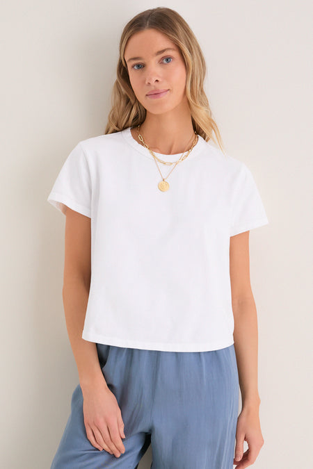 White Parker Classic Tee