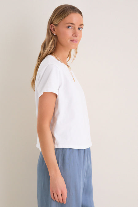 White Parker Classic Tee