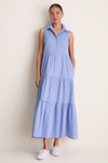Chambray Sleeveless Mabel Maxi Dress