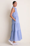Chambray Sleeveless Mabel Maxi Dress