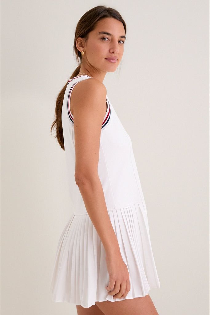 Americana Stripe Performance Jersey Kemper Tennis Dress